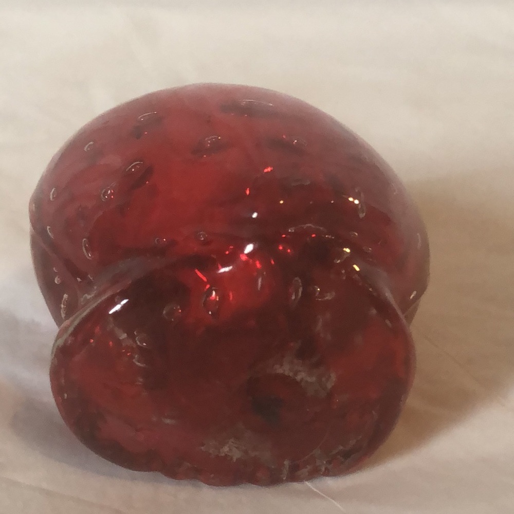 Owl paperweight handmade blown glass EUC 3.5” no chips - Picture 6 of 7